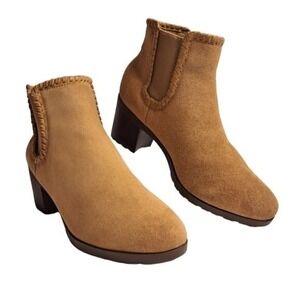 Jack Rogers Women's Oak Pippa Ankle Boots Tan Suede‎ Size 8M